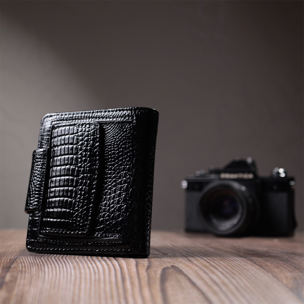 Гаманець ST Leather З натуральної шкіри Чорний (22686) - зображення 10