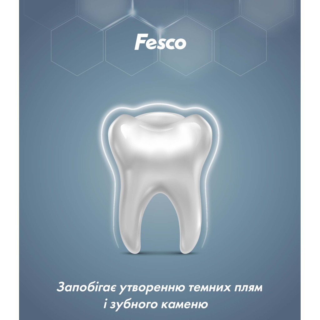 Зубна паста Fesco Charcoal Делікатне відбілювання 250 мл (4823098414056) - зображення 4
