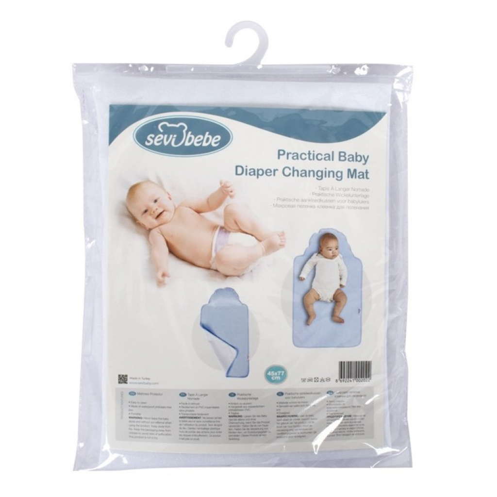 Пелюшки для малюків Sevi Bebe Клейонка для сповивання з подушкою біла (8692241202002) - зображення 6