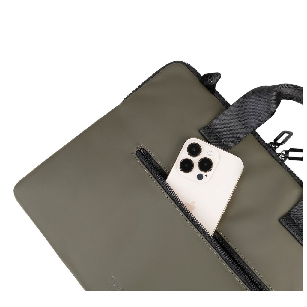 Сумка для ноутбука Tucano 14" Gommo Super Slim green (BSGOM1314-VM) - зображення 5