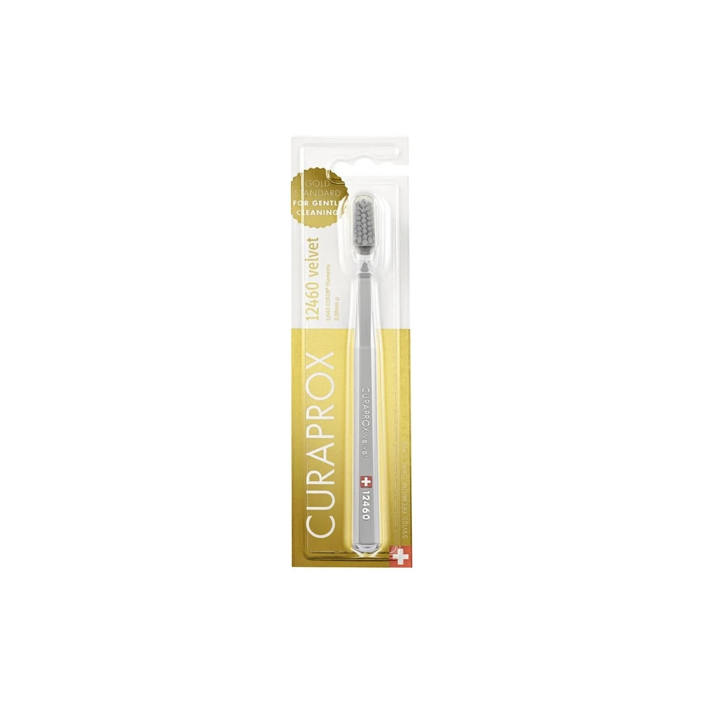 Зубна щітка Curaprox 12460 Velvet Ультрам'яка Сіра (CS 12460-16) - зображення 1