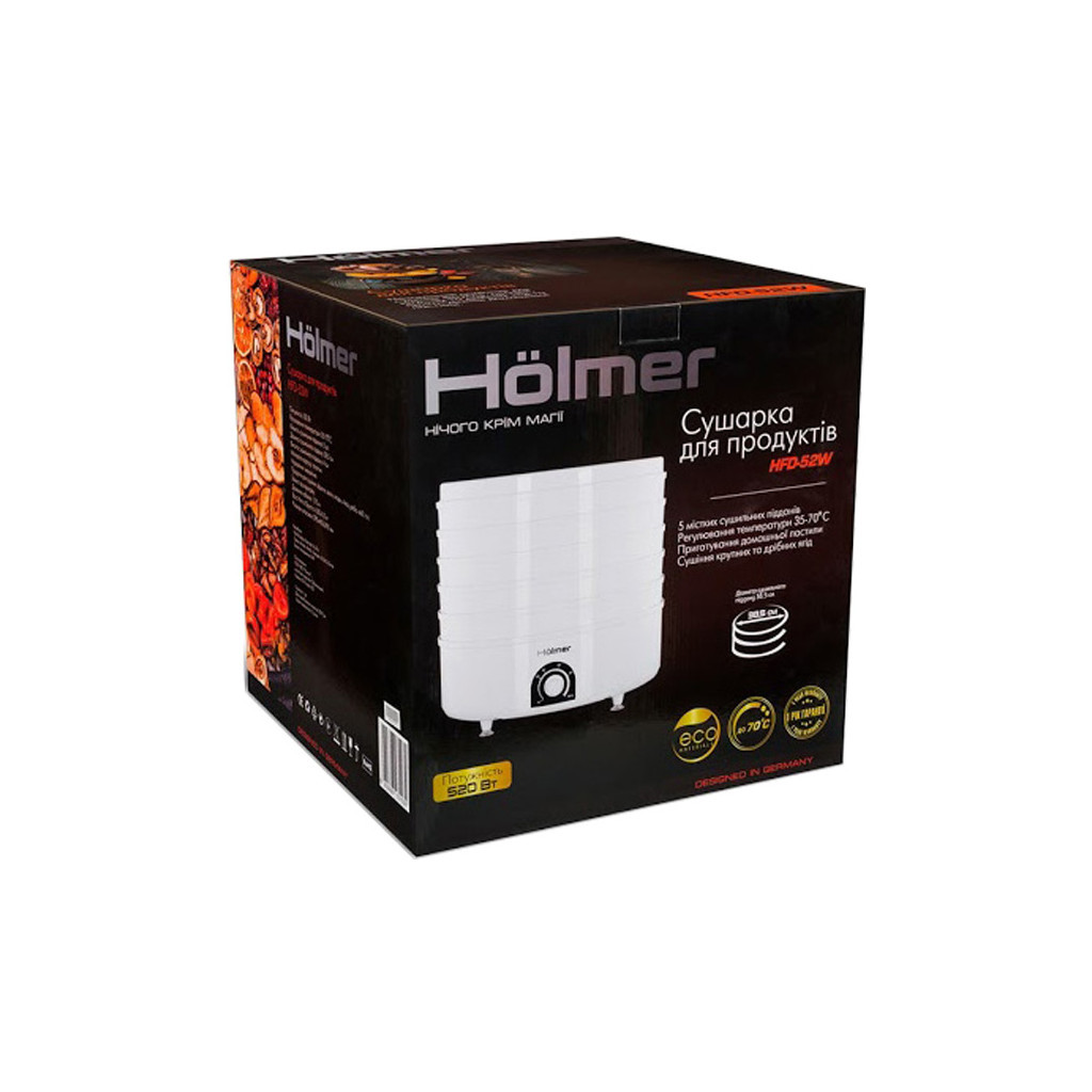 Сушка для овочів та фруктів Hölmer HFD-52W - изображение 8