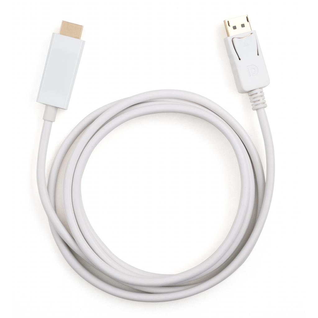 Кабель мультимедійний Display Port to HDMI 1.8m Vinga (VCPDPHDMI1.8WH) - зображення 2