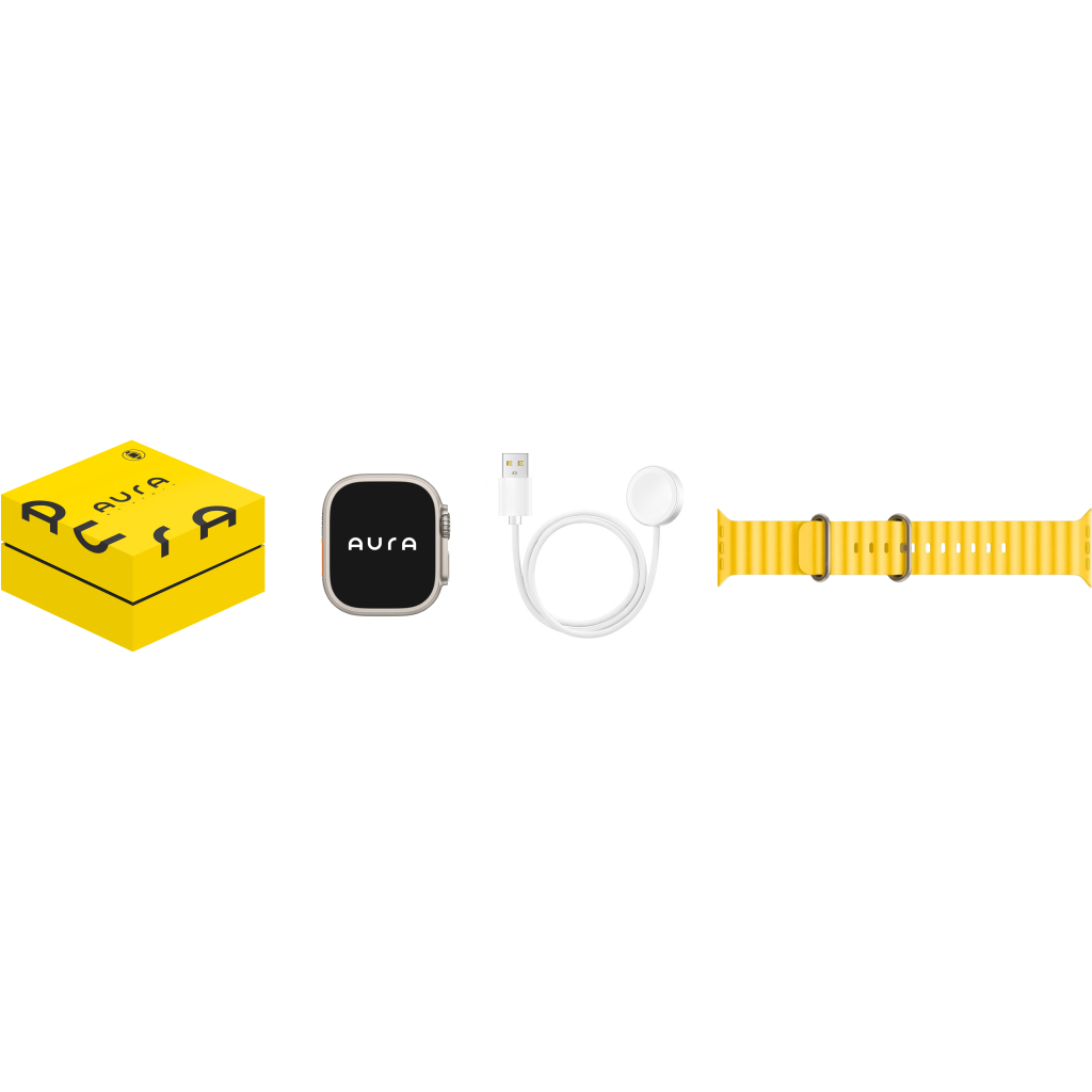 Смарт-годинник AURA X4 ProMax 53mm Yellow (SWAX453Y) - зображення 4