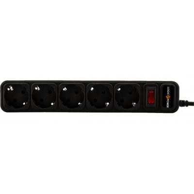 Мережевий фільтр живлення LogicPower LP-X5-UPS 3.0м, 0,75mm2, 10A (2754) - зображення 2