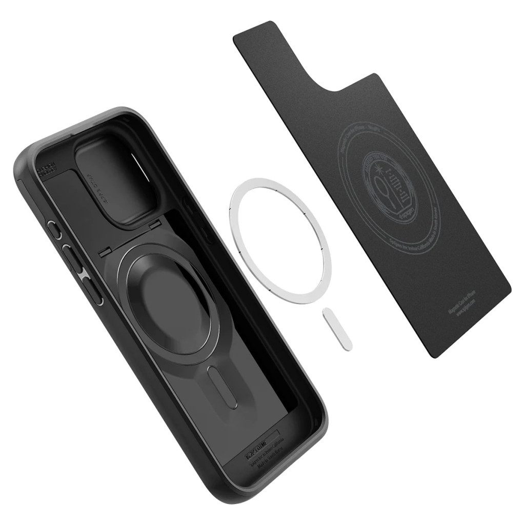 Чохол до мобільного телефона Spigen Apple iPhone 15 Pro Optik Armor MagFit Black (ACS06738) - изображение 8