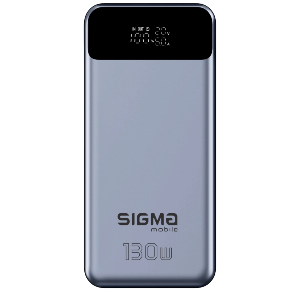Батарея універсальна Sigma X-power SI30A7QLX 30000mAh, PD/130W, LED, cable 100w, silver (4827798479117) - зображення 1