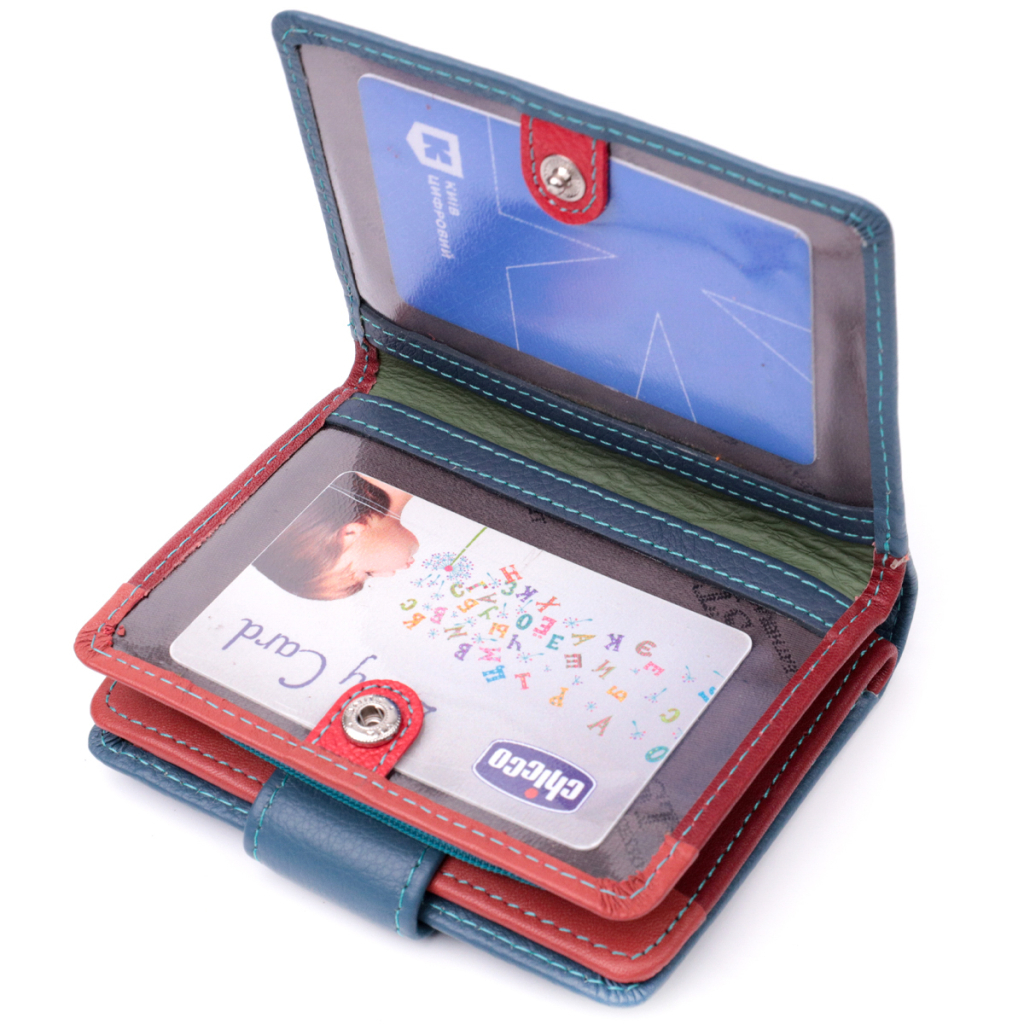 Гаманець ST Leather З натуральної шкіри Бірюзовий (19435) - зображення 7