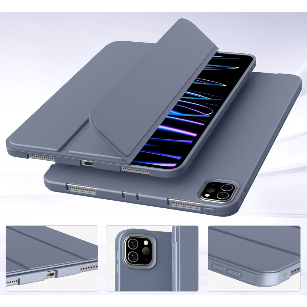 Чохол до планшета BeCover Tri Fold Soft TPU Silicone Apple iPad Pro 11" M4 2024 Purple (711749) - зображення 2