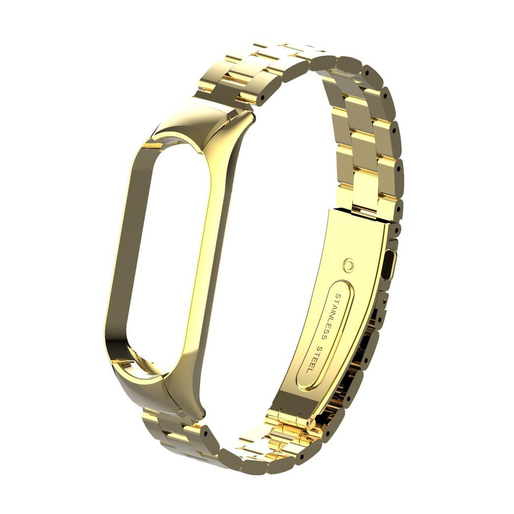 Ремінець до фітнес браслета XoKo Metal Premium Band для Xiaomi Mi band 5 Gold (XK-MTL-GD1) - зображення 1