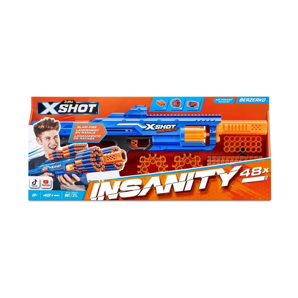 Іграшкова зброя Zuru X-Shot Швидкострільний бластер Insanity-Berzerko 8 Shot (48 патронів) (36610R) - изображение 4