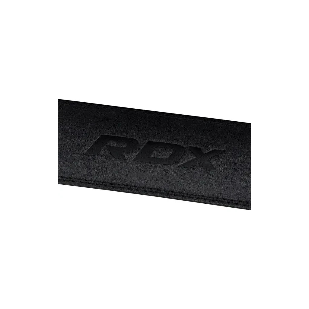 Атлетичний пояс RDX 4 шкіряний Full Black L (WBS-4FB-L) - зображення 4