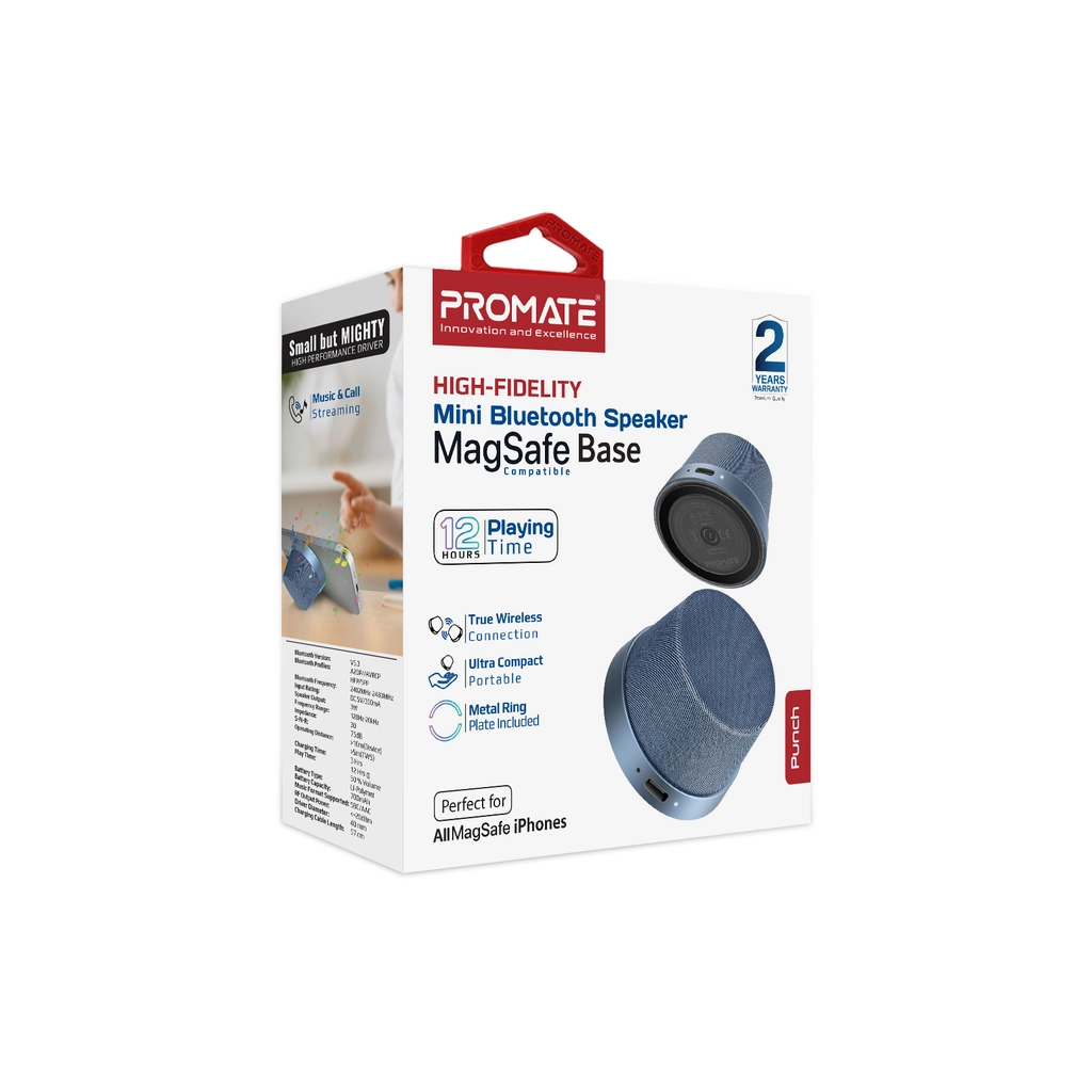 Акустична система Promate Punch 3 Вт Navy (punch.navy) - зображення 9