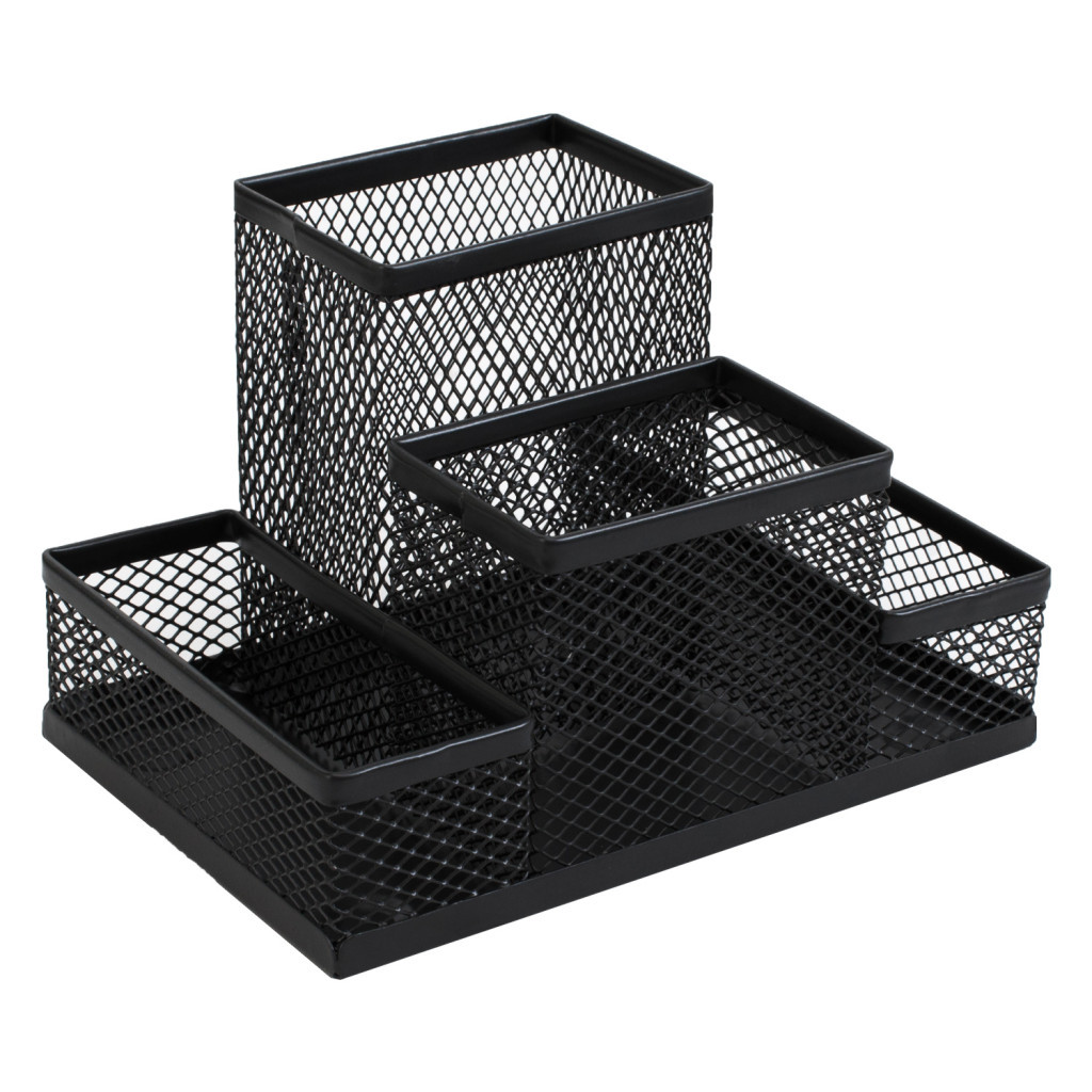 Настільний набір H-Tone металевий, 15,3х10,3х10 см, чорний (SET-HT-JJ41208) - зображення 1