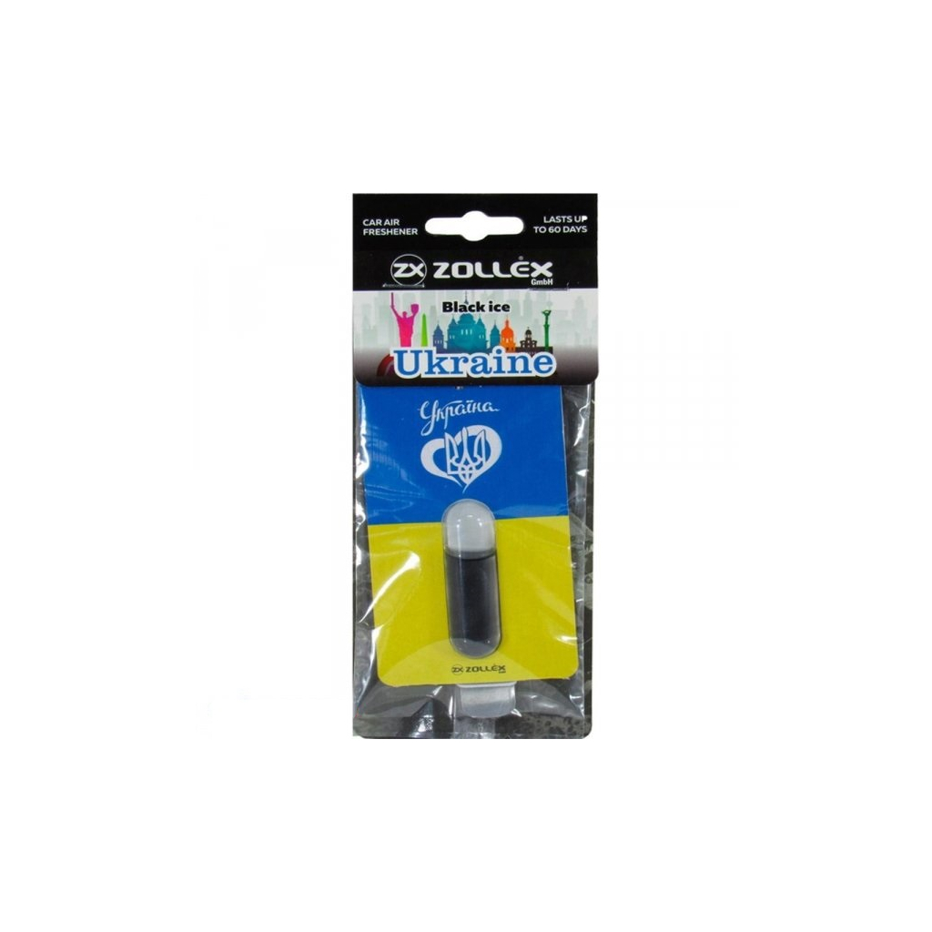 Ароматизатор для автомобіля Zollex UKRAINE Black ice (3931752) - зображення 1