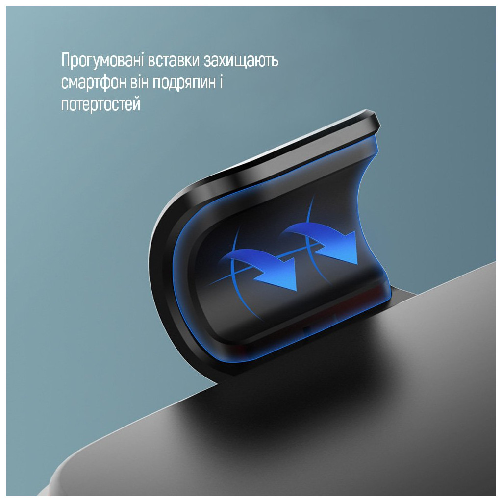 Універсальний автотримач ColorWay Metallic Gravity Holder 3 Black (CW-CHG14-BK) - изображение 11