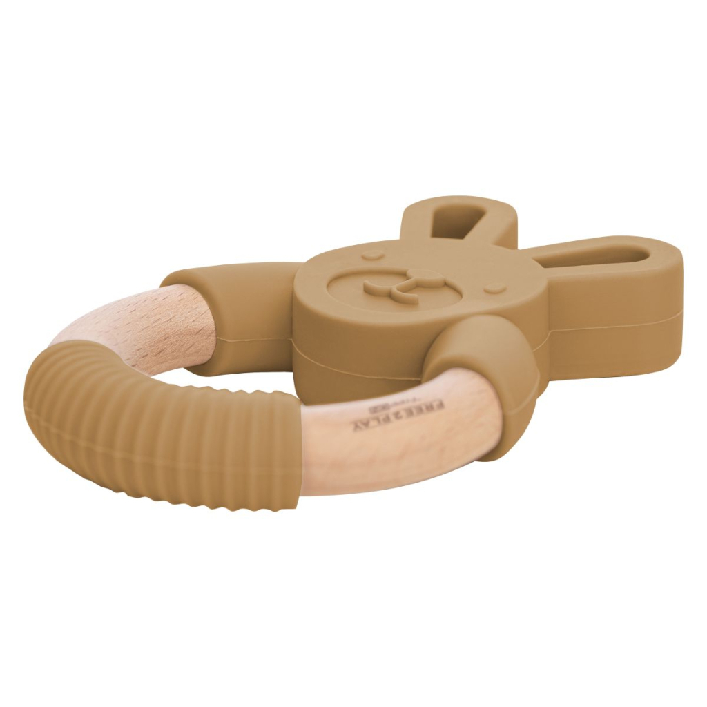 Прорізувач FreeON силіконовий зайчик, охра (49492) - зображення 2