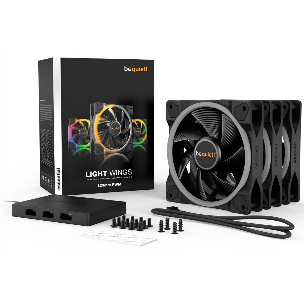 Кулер до корпусу Be quiet! Light Wings 120mm PWM 3 pcs (BL076) - зображення 6