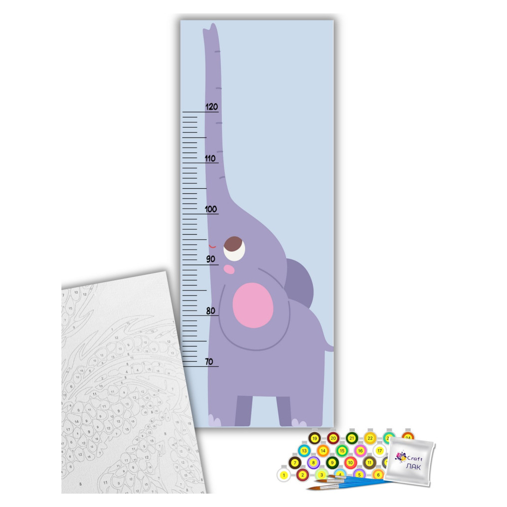 Картина по номерам ArtCraft Ростомір Слоник 30х80 см (15124-AC) - зображення 2