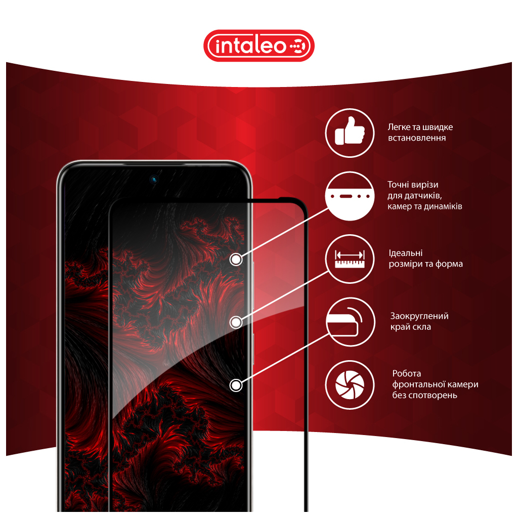 Скло захисне Intaleo Full Glue Infinix Hot 50 Pro Black (1283126598692) - зображення 3
