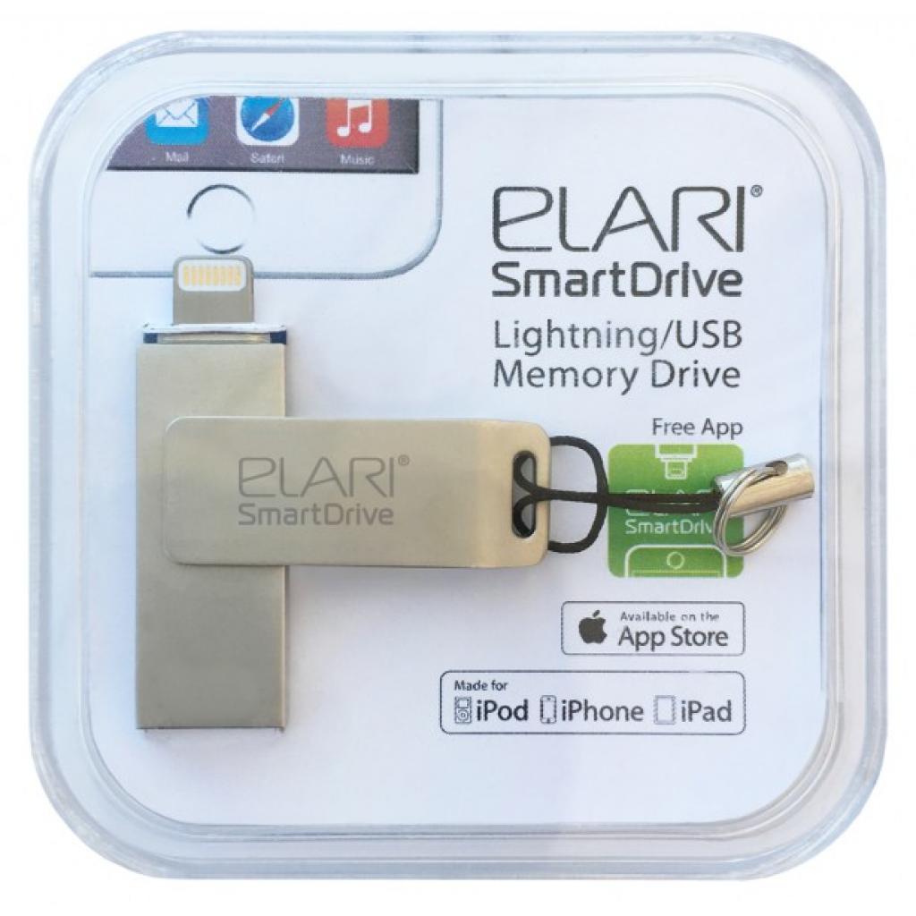 USB флеш накопичувач Elari 128GB SmartDrive Silver USB 2.0/Lightning (ELSD128GB) - зображення 3
