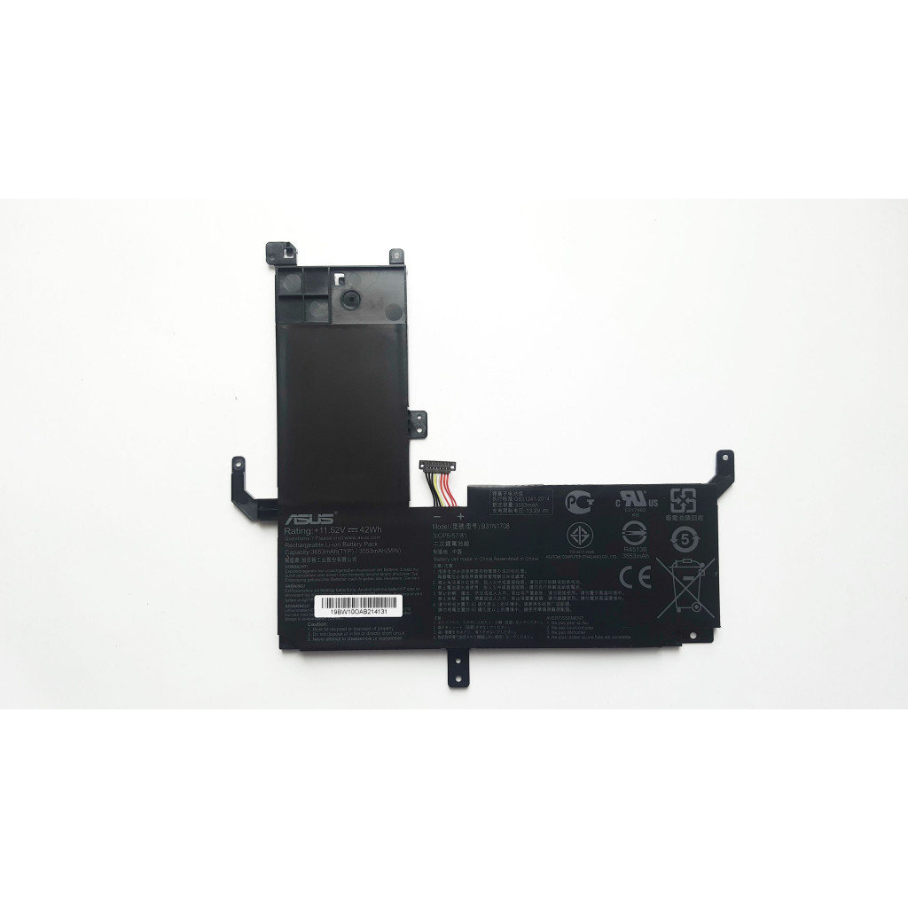 Акумулятор до ноутбука ASUS VivoBook TP510 B31N1708, 3653mAh (42Wh), 3cell, 11.52V (A47579) - зображення 1