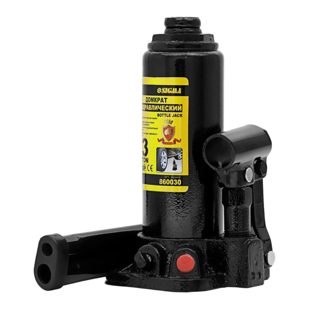 Домкрат Sigma гідравлічний пляшковий 3т, 193-373мм (6101031) - изображение 1