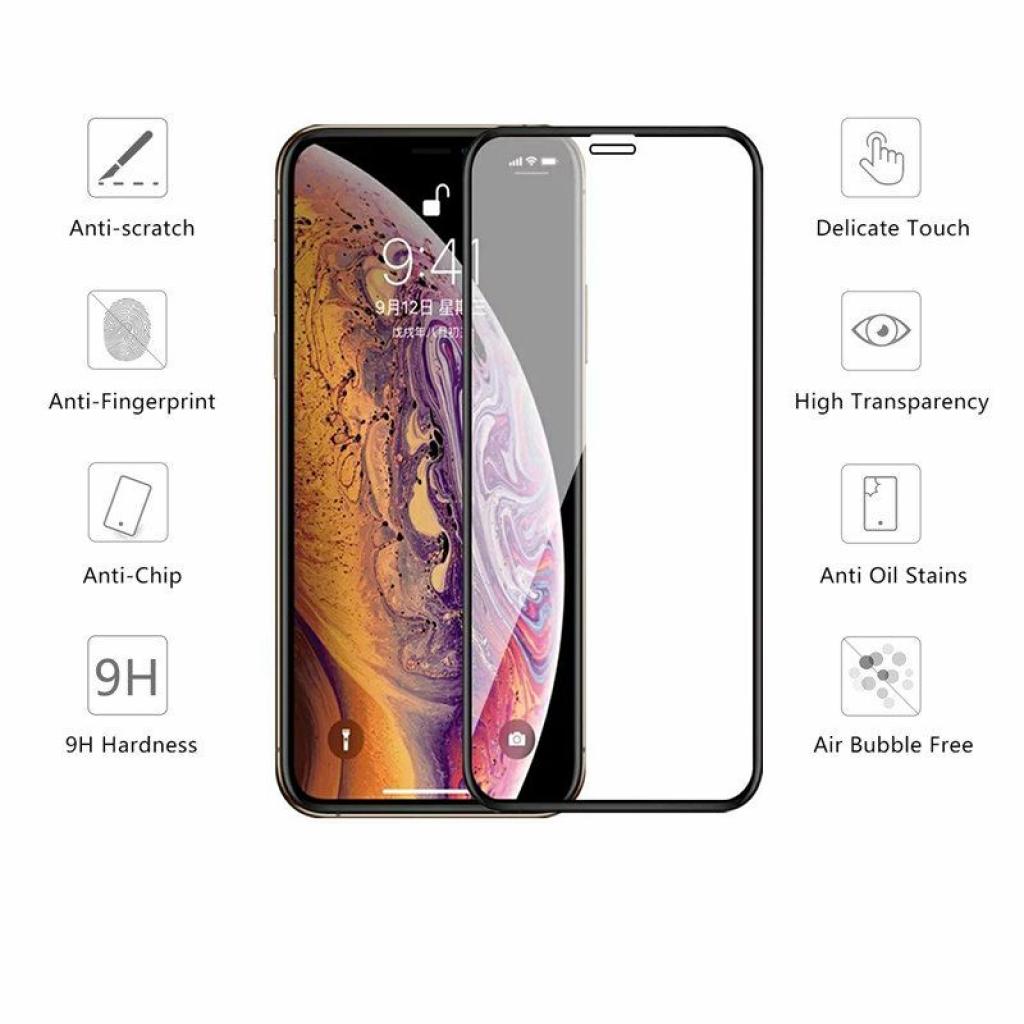Скло захисне Drobak Apple iPhone X Full Cover Full Glue (Black) (121293) - зображення 2