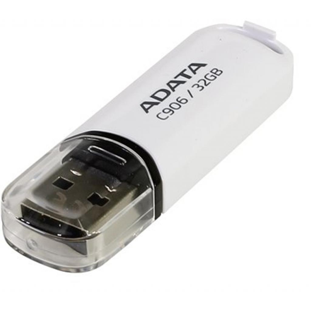 USB флеш накопичувач ADATA 32GB C906 White USB 2.0 (AC906-32G-RWH) - зображення 2