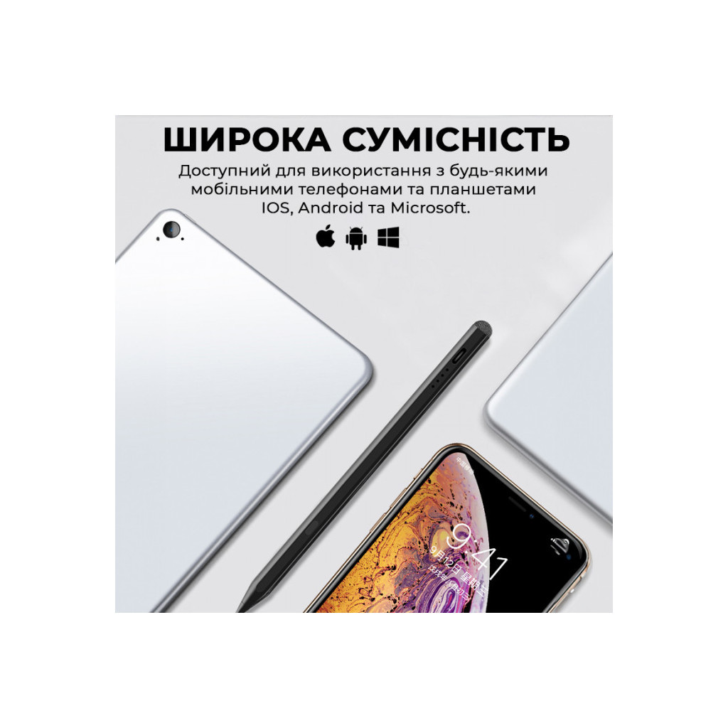 Стилус AirOn AirPen 2 для ємнісного дисплею Black (6126755803228) - изображение 9