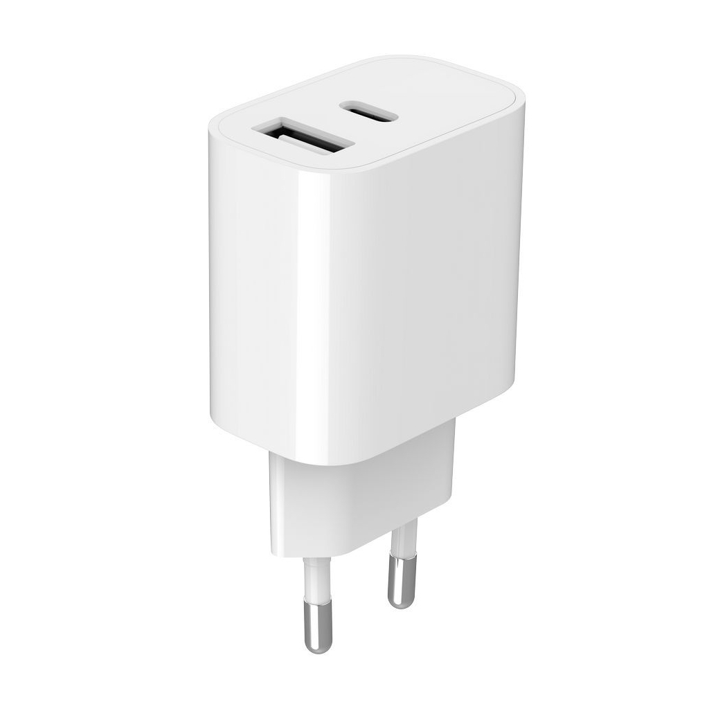 Зарядний пристрій Gembird 1xUSB-A+1xUSB-C 5V/2.4A (12W) white (TA-UC-2AC12-01) - зображення 4