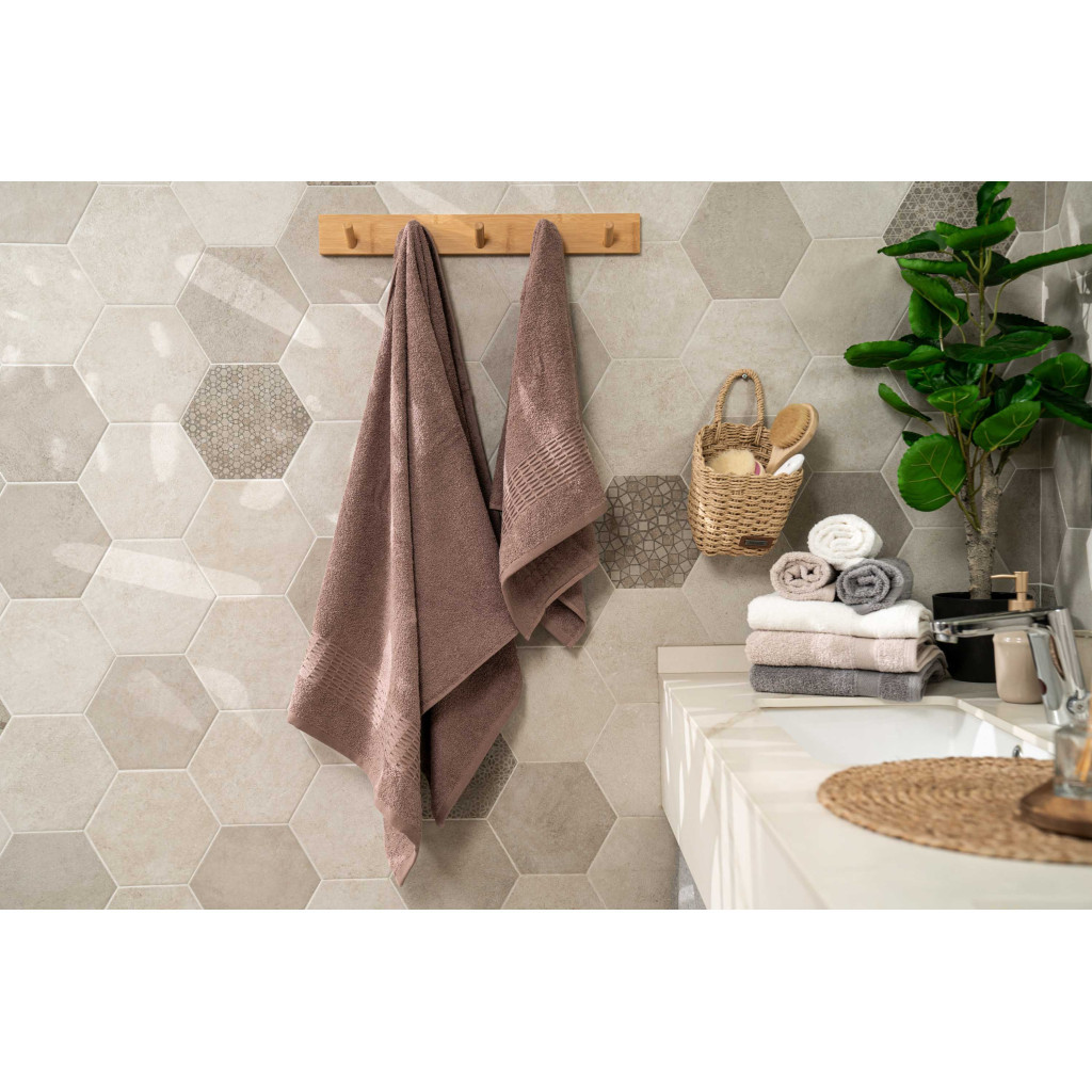 Рушник Ardesto набір махрових Lotus 2 шт 50х90 см індіго, 70х140см, 100% бавовна, какао (ART2357CA) - изображение 2