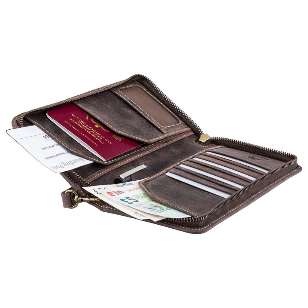 Портмоне Visconti Дорожнє 728 Wing Oil Brown (728 OIL BRN) - зображення 4