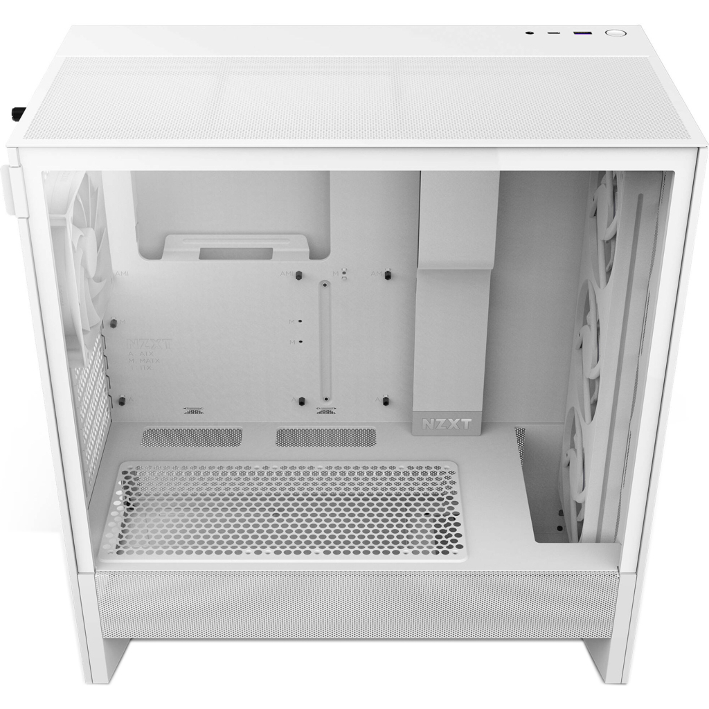 Корпус NZXT H5 Flow RGB Compact All White (CC-H52FW-R1) - зображення 8