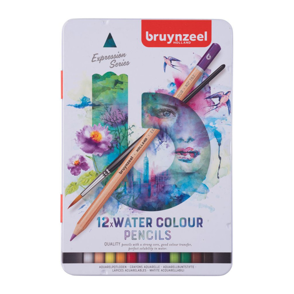 Олівці кольорові Bruynzeel EXPRESSION, акварельні 12 кольорів (8712079424961) - изображение 1