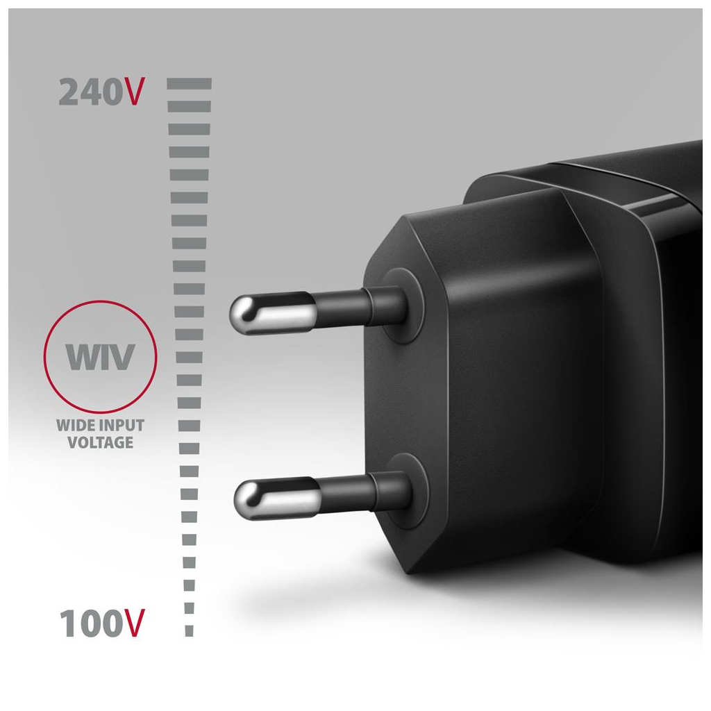 Зарядний пристрій AXAGON 1xUSB QC4.0 + 1xUSB-C PD30W PPS black (ACU-PQ30) - зображення 4