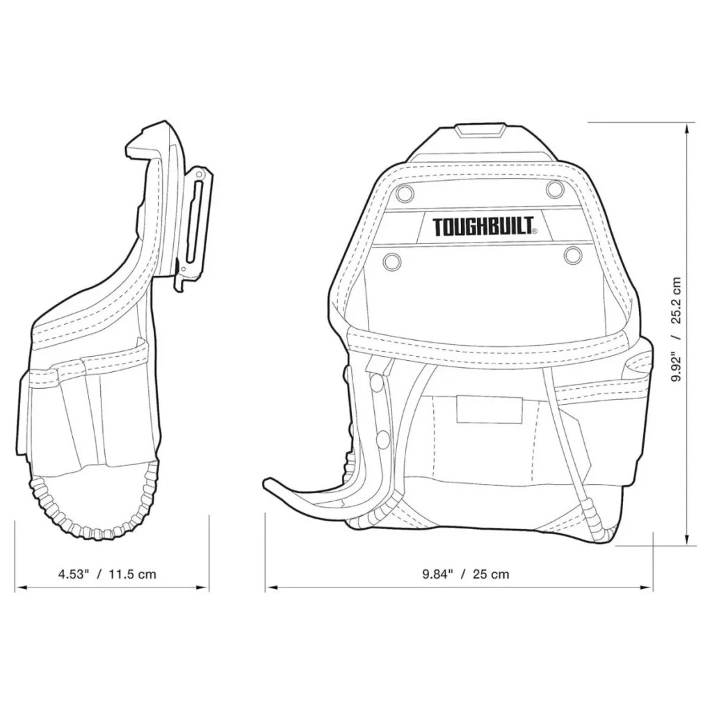Сумка для інструмента ToughBuilt швидкознімна кобура для компактного дриля (TB-CT-24) - зображення 8