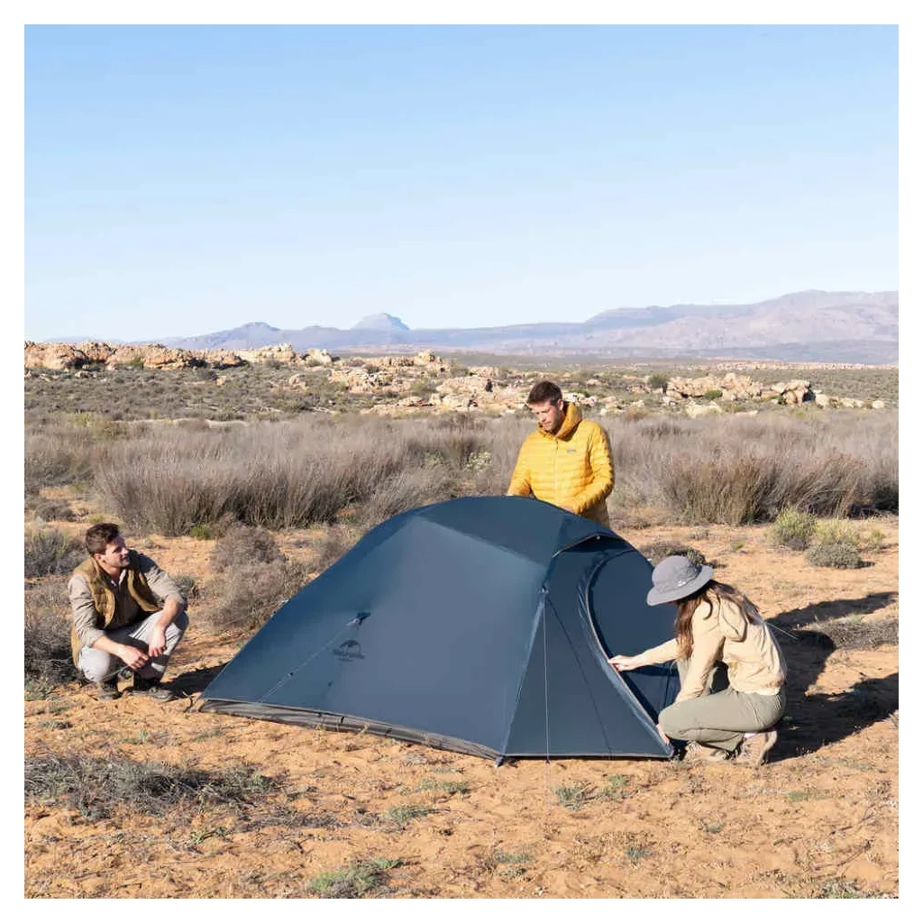 Намет Naturehike надлегкий тримісний з футпринтом Cloud Up 3 UL NH18T030-T-T, 20D, темно-синій (6927595783290) - зображення 4