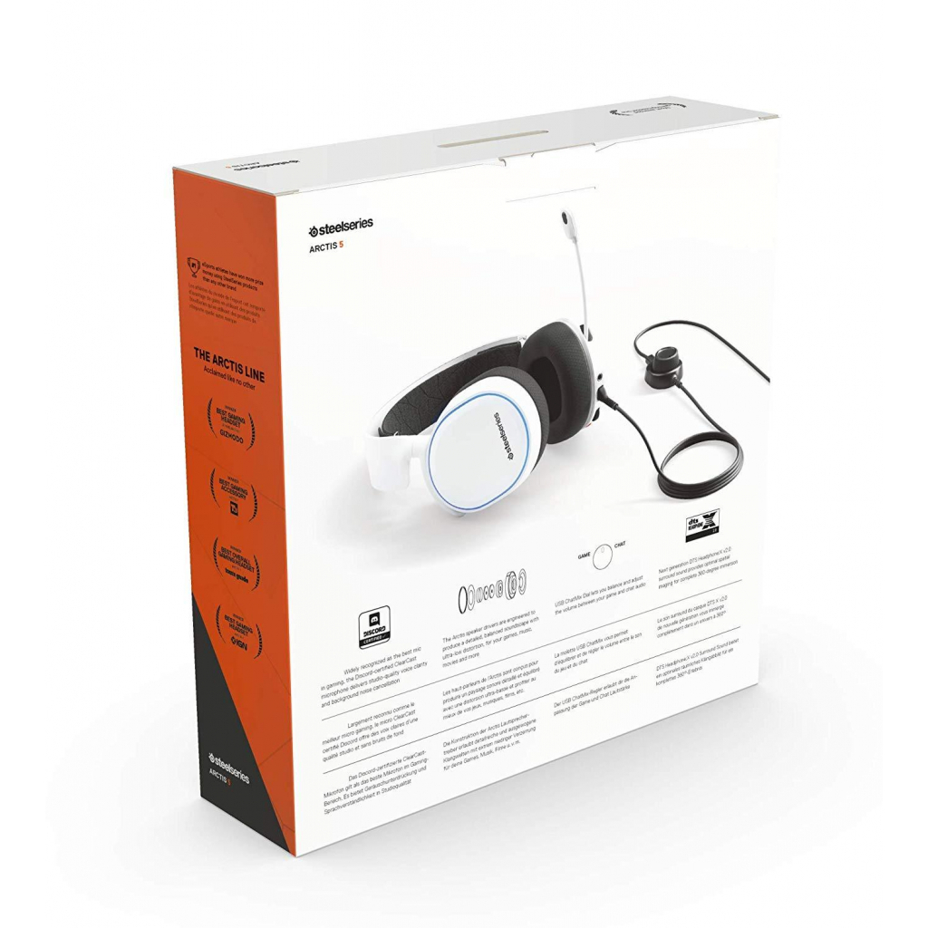 Навушники SteelSeries Arctis 5 White 2019 Edition (61507) - зображення 7