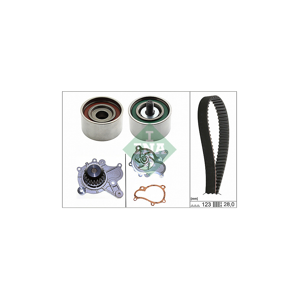 Комплект ременя ГРМ з помпой INA 530 0502 30 - зображення 1