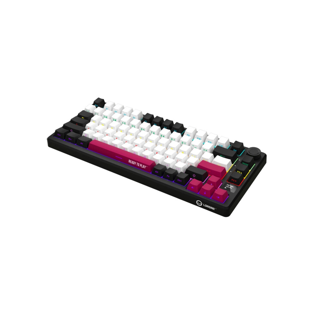 Клавіатура Lorgar KBP7075W Pro RGB Wireless/Bluetooth/USB UA Black/red (LRG-KBP7075W-BK-US) - зображення 3