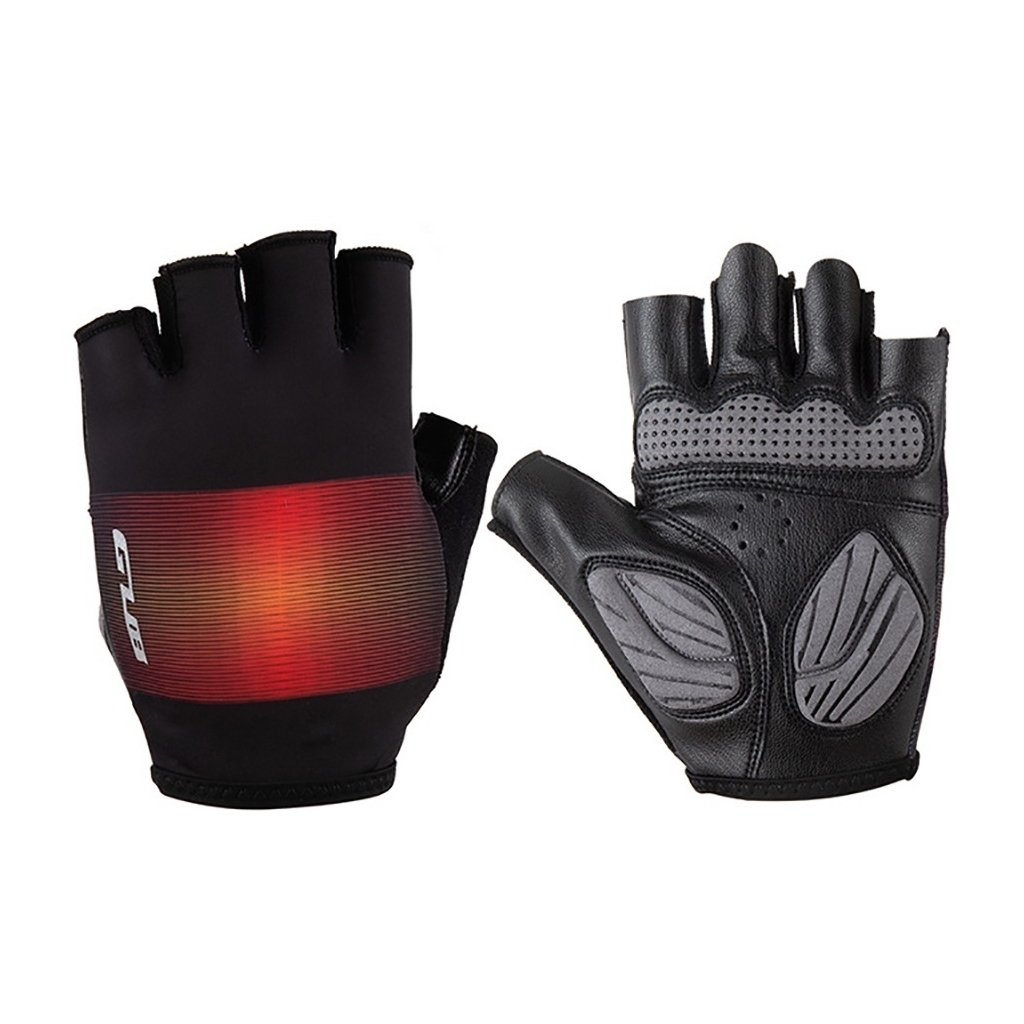 Велорукавиці GUB Gradient З гелем Чорний/Червоний XL (CLO-066) - зображення 1