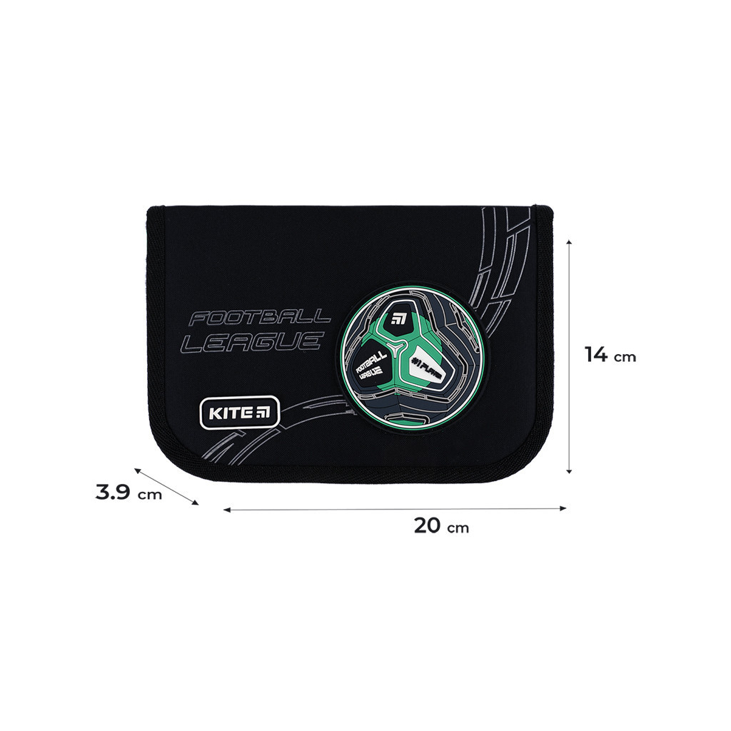 Пенал Kite Football 622, 1 відділення, 2 відвороти (K24-622-6) - зображення 2