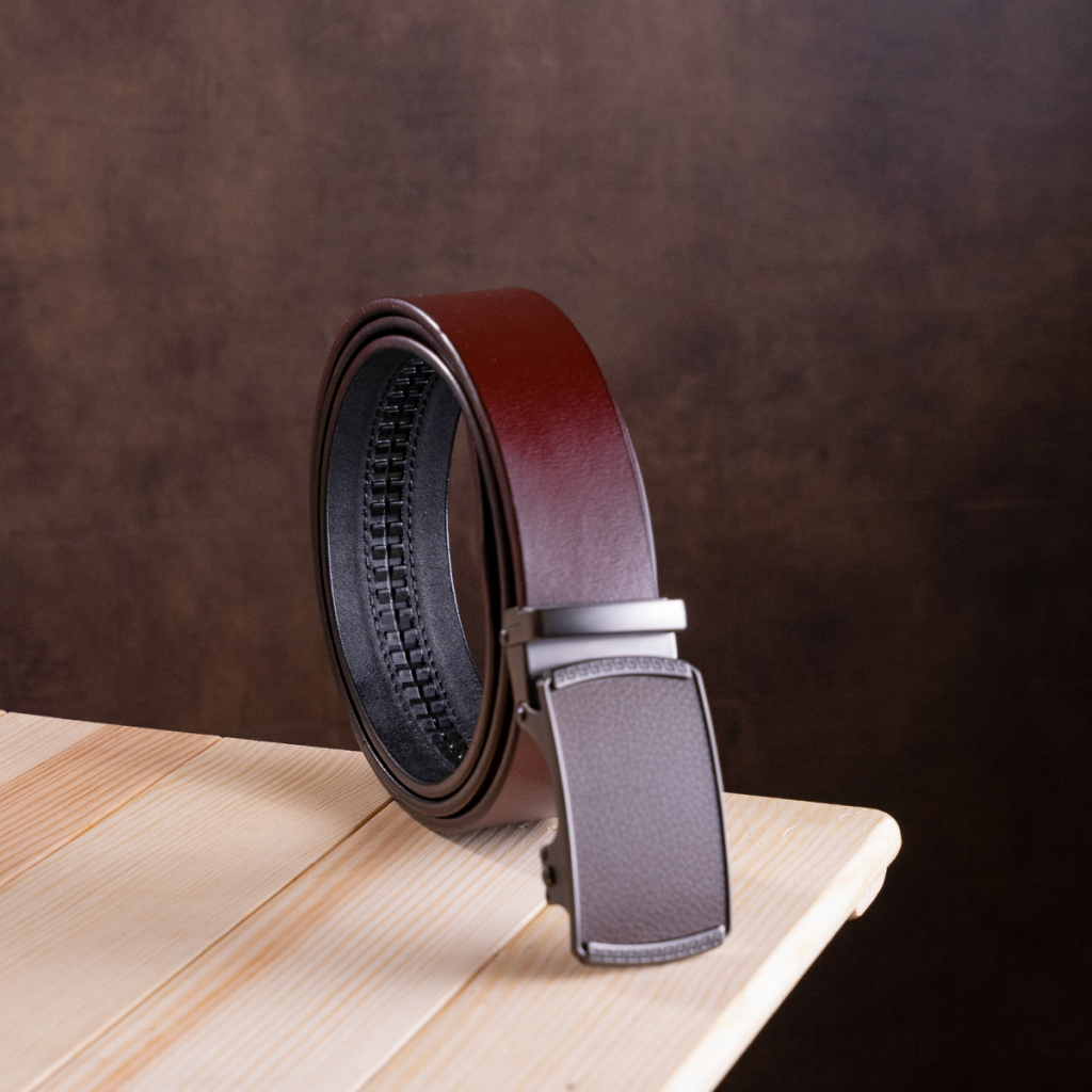 Ремінь Vintage Чоловічий з пряжкою-автомат Коричневий (20339) - зображення 8