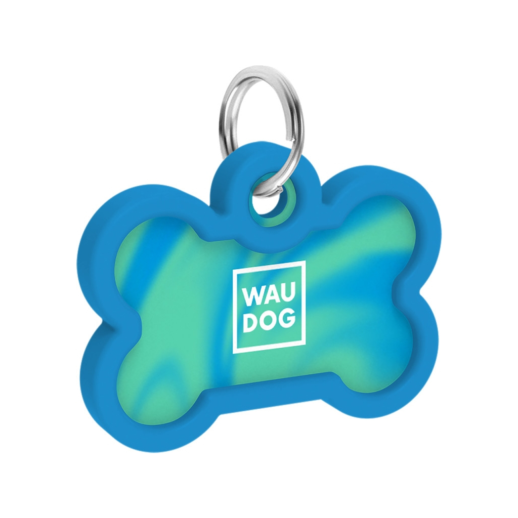 Адресник для тварин WAUDOG Smart ID з QR паспортом "Градієнт блакитний", кістка 40х28 мм (231-4036) - зображення 4