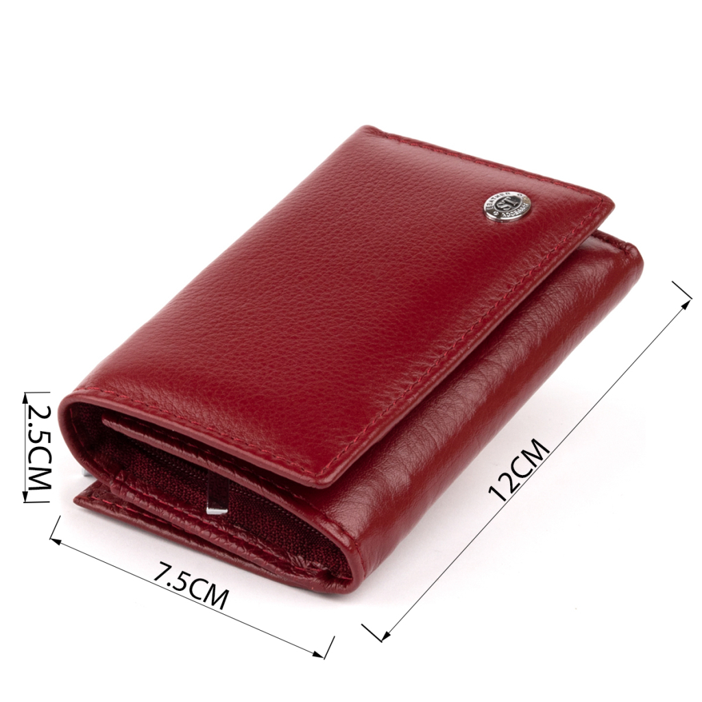 Портмоне ST Leather Зі шкіри Бордове (19333) - зображення 4