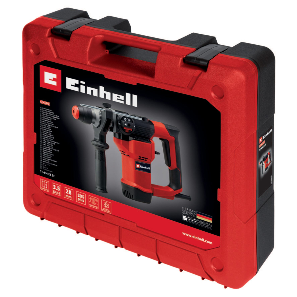 Перфоратор Einhell TC-RH 28 3F, 950 Вт, SDS+, бочковий, 3.5 Дж, 990 об/хв, кейс (4258002) - изображение 8