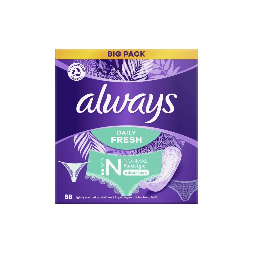 Щоденні прокладки Always Daily Fresh Normal Flexistyle 58 шт. (8700216461757) - зображення 2