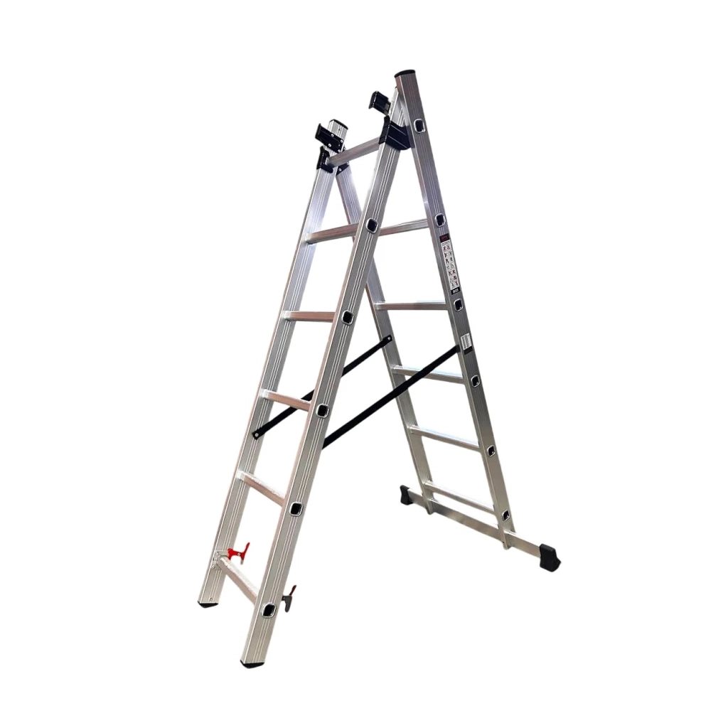 Драбина GTM 3-секції, розкладна, 3*6сх. 1,64-3,26м (KME306) - изображение 2