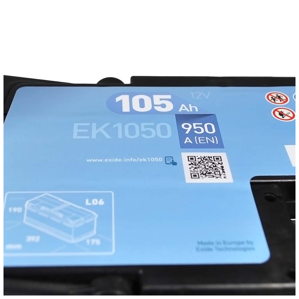 Акумулятор автомобільний EXIDE START-STOP AGM 105A (EK1050) - зображення 3